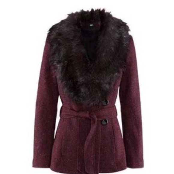 H&M jacket with faux fur size 2. - Picture 2 of 5